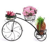 Darrahopens Home & Garden > Garden Tools > Gardening Accessories Fin Bicycle Style Flower Pots Indoor Outdoor Garden Shelf Rack Metal Plant Stand Au