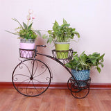 Darrahopens Home & Garden > Garden Tools > Gardening Accessories Fin Bicycle Style Flower Pots Indoor Outdoor Garden Shelf Rack Metal Plant Stand Au