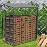 Darrahopens Home & Garden > Garden Tools > Gardening Accessories FIN Heavy Duty Firewood Log Rack Large Storage Holder Shed Rack Outdoor Garden Yard