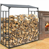 Darrahopens Home & Garden > Garden Tools > Gardening Accessories FIN Heavy Duty Firewood Log Rack Large Storage Holder Shed Rack Outdoor Garden Yard