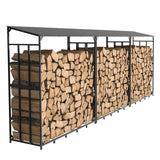 Darrahopens Home & Garden > Garden Tools > Gardening Accessories FIN Heavy Duty Firewood Log Rack Large Storage Holder Shed Rack Outdoor Garden Yard