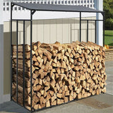 Darrahopens Home & Garden > Garden Tools > Gardening Accessories FIN Heavy Duty Firewood Log Rack Large Storage Holder Shed Rack Outdoor Garden Yard