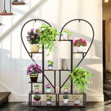 Darrahopens Home & Garden > Garden Tools > Gardening Accessories Fin Merge/Separate Metal Plant Stand Heart Shape Ladder Book Shelf For Indoor Garden
