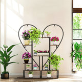 Darrahopens Home & Garden > Garden Tools > Gardening Accessories Fin Merge/Separate Metal Plant Stand Heart Shape Ladder Book Shelf For Indoor Garden