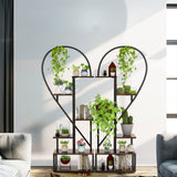 Darrahopens Home & Garden > Garden Tools > Gardening Accessories Fin Merge/Separate Metal Plant Stand Heart Shape Ladder Book Shelf For Indoor Garden
