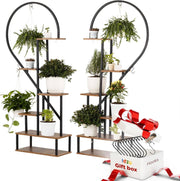 Darrahopens Home & Garden > Garden Tools > Gardening Accessories Fin Merge/Separate Metal Plant Stand Heart Shape Ladder Book Shelf For Indoor Garden