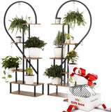 Darrahopens Home & Garden > Garden Tools > Gardening Accessories Fin Merge/Separate Metal Plant Stand Heart Shape Ladder Book Shelf For Indoor Garden