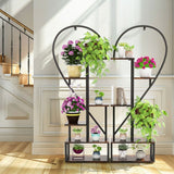 Darrahopens Home & Garden > Garden Tools > Gardening Accessories Fin Merge/Separate Metal Plant Stand Heart Shape Ladder Book Shelf For Indoor Garden