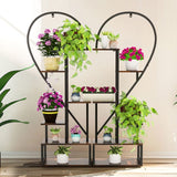 Darrahopens Home & Garden > Garden Tools > Gardening Accessories Fin Merge/Separate Metal Plant Stand Heart Shape Ladder Book Shelf For Indoor Garden