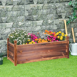 Darrahopens Home & Garden > Garden Tools > Gardening Accessories Fin Rot-Resistant Wood Modular Raised Garden Bed Outdoor Elevated Herb Planter Box