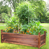 Darrahopens Home & Garden > Garden Tools > Gardening Accessories Fin Rot-Resistant Wood Modular Raised Garden Bed Outdoor Elevated Herb Planter Box