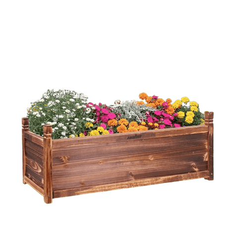Darrahopens Home & Garden > Garden Tools > Gardening Accessories Fin Rot-Resistant Wood Modular Raised Garden Bed Outdoor Elevated Herb Planter Box