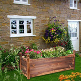 Darrahopens Home & Garden > Garden Tools > Gardening Accessories Fin Rot-Resistant Wood Modular Raised Garden Bed Outdoor Elevated Herb Planter Box