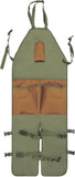 Darrahopens Home & Garden > Garden Tools > Gardening Accessories Garden Apron - Men's Apron - Harvest Apron with Pockets - Waterproof - Adjustable, Knee-Reinforced - Suitable for Mowing and Grass Trimming (Green + Brown)