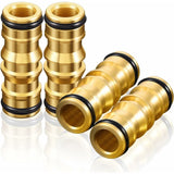 Darrahopens Home & Garden > Garden Tools > Gardening Accessories Garden Hose Connectors Double Male Connectors Brass Hose Connectors for Garden Hose Faucet (4 Set)