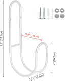 Darrahopens Home & Garden > Garden Tools > Gardening Accessories Garden Hose Hanging System - Wall Mount for Neat Storage - Stainless Steel Frame - White