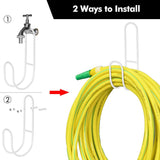 Darrahopens Home & Garden > Garden Tools > Gardening Accessories Garden Hose Hanging System - Wall Mount for Neat Storage - Stainless Steel Frame - White