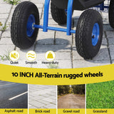 Darrahopens Home & Garden > Garden Tools > Gardening Accessories Gardeon Garden Seat with Wheels 360 Swivel Adjustable Height Rolling Stool 150kg