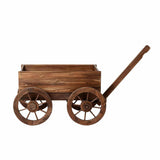 Darrahopens Home & Garden > Garden Tools > Gardening Accessories Gardeon Wooden Planter Cart Garden Decor Plant Stand Fir Wood Flower Wagon Wheels XL