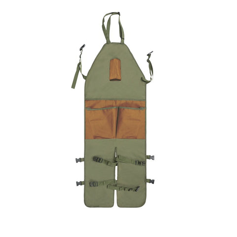 Darrahopens Home & Garden > Garden Tools > Gardening Accessories Green And Brown Gardening Leg Apron - Oxford Fabric, Multi-Pocket, Extended Design, 118x45cm, 450g