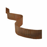 Darrahopens Home & Garden > Garden Tools > Gardening Accessories Green Fingers Garden Edging 10ft Metal Flexible Garden Border Corrugated Steel Lawn Edging Rust