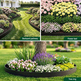 Darrahopens Home & Garden > Garden Tools > Gardening Accessories Green Fingers Garden Edging 33ft 30pcs Flexible Garden Border Plastic Lawn Edging Black