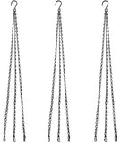 Darrahopens Home & Garden > Garden Tools > Gardening Accessories Hanging Chain Set Replacement Garden Flower Pot Plant Hanger with Clips Hooks for Bird Feeders Metal 3-Pack