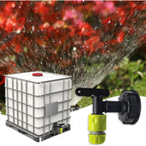 Darrahopens Home & Garden > Garden Tools > Gardening Accessories IBC Tank Faucet Adapter 3/4 Inch Thread 1000L Plastic Tank Faucet with Garden Hose Connector for Rainwater Collector and Fuel Tank