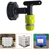 Darrahopens Home & Garden > Garden Tools > Gardening Accessories IBC Tank Faucet Adapter 3/4 Inch Thread 1000L Plastic Tank Faucet with Garden Hose Connector for Rainwater Collector and Fuel Tank