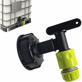 Darrahopens Home & Garden > Garden Tools > Gardening Accessories IBC Tank Faucet Adapter 3/4 Inch Thread 1000L Plastic Tank Faucet with Garden Hose Connector for Rainwater Collector and Fuel Tank