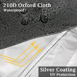 Darrahopens Home & Garden > Garden Tools > Gardening Accessories Lawn Mower Cover, 210D Oxford Cloth Heavy Duty Waterproof Lawn Mower Cover For Outdoor/Indoor With Drawstring And