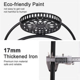 Darrahopens Home & Garden > Garden Tools > Gardening Accessories Metal Plant Stand Rack 4Tier Indoor Flower Pot Stand with Wheels for Living Room