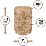 Darrahopens Home & Garden > Garden Tools > Gardening Accessories Natural Jute Twine Ø5Mm ±100 M La Cordeline Cjn33, Natural