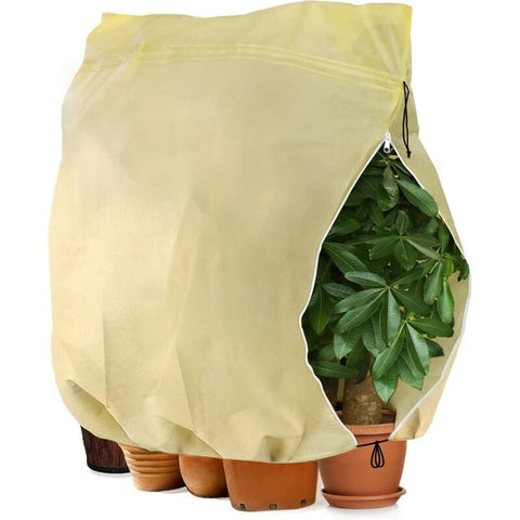 Darrahopens Home & Garden > Garden Tools > Gardening Accessories Plant Cover, Adjustable Plant Protection Cover With Zipper Drawstring, Reusable Frost-Proof Plant Protection Bag, 180 X
