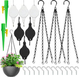 Darrahopens Home & Garden > Garden Tools > Gardening Accessories Plant Hooks - Retractable Plant Hanger - Easy-Access Hanging Flower Baskets - For Garden Baskets, Pots, and Feeders - Pack of 6