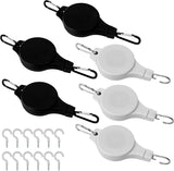Darrahopens Home & Garden > Garden Tools > Gardening Accessories Plant Hooks - Retractable Plant Hanger - Easy-Access Hanging Flower Baskets - For Garden Baskets, Pots, and Feeders - Pack of 6