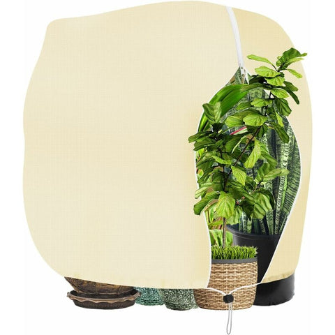 Darrahopens Home & Garden > Garden Tools > Gardening Accessories Plant Winter Cover, Plant Winter Cover With Drawstring And Zipper, 120 X 180 Cm Plant Protection Cover Winter Cover