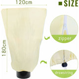 Darrahopens Home & Garden > Garden Tools > Gardening Accessories Plant Winter Cover, Plant Winter Cover With Drawstring And Zipper, 120 X 180 Cm Plant Protection Cover Winter Cover