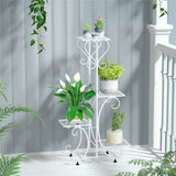 Darrahopens Home & Garden > Garden Tools > Gardening Accessories Practical Plant Stand Wrought Iron Flower Pot Holder Corner Plant Shelf Organize