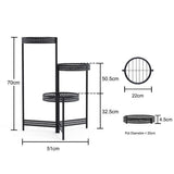 Darrahopens Home & Garden > Garden Tools > Gardening Accessories Premium Quality Black Metal Plant Stand