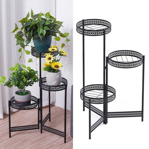 Darrahopens Home & Garden > Garden Tools > Gardening Accessories Premium Quality Black Metal Plant Stand