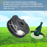 Darrahopens Home & Garden > Garden Tools > Gardening Accessories Replacement Lens Coils 6-Pack for LIDL Parkside PRTA 20-Li A1 B2 C3 PRT 550 A1 A3 PRT 300 A1 Grass Trimmer String Trimmer Line