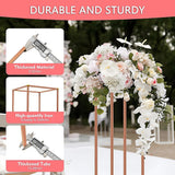 Darrahopens Home & Garden > Garden Tools > Gardening Accessories Rose Gold Metal Flower Stand