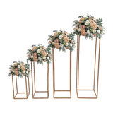 Darrahopens Home & Garden > Garden Tools > Gardening Accessories Rose Gold Metal Flower Stand