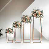 Darrahopens Home & Garden > Garden Tools > Gardening Accessories Rose Gold Metal Flower Stand