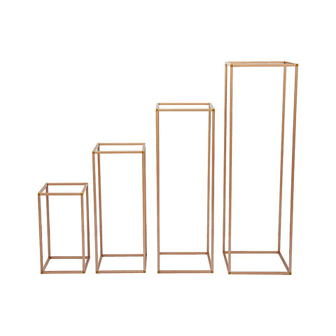Darrahopens Home & Garden > Garden Tools > Gardening Accessories Rose Gold Metal Flower Stand