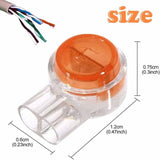 Darrahopens Home & Garden > Garden Tools > Gardening Accessories Scotchlok UY Waterproof Connector 100pcs Resin Filled Cable Terminals Compatible with Garden Outdoor Robotic Lawn Mower Electrical Wiring