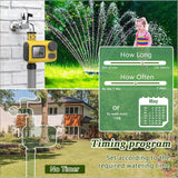 Darrahopens Home & Garden > Garden Tools > Gardening Accessories Smart Outdoor Watering Timer with Rain Delay & Manual Mode – Automatic Garden Irrigation Controller for Lawn, Patio, Pool and Vegetable Garden (Yellow)