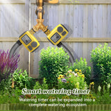 Darrahopens Home & Garden > Garden Tools > Gardening Accessories Smart Outdoor Watering Timer with Rain Delay & Manual Mode – Automatic Garden Irrigation Controller for Lawn, Patio, Pool and Vegetable Garden (Yellow)