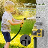 Darrahopens Home & Garden > Garden Tools > Gardening Accessories Smart Outdoor Watering Timer with Rain Delay & Manual Mode – Automatic Garden Irrigation Controller for Lawn, Patio, Pool and Vegetable Garden (Yellow)